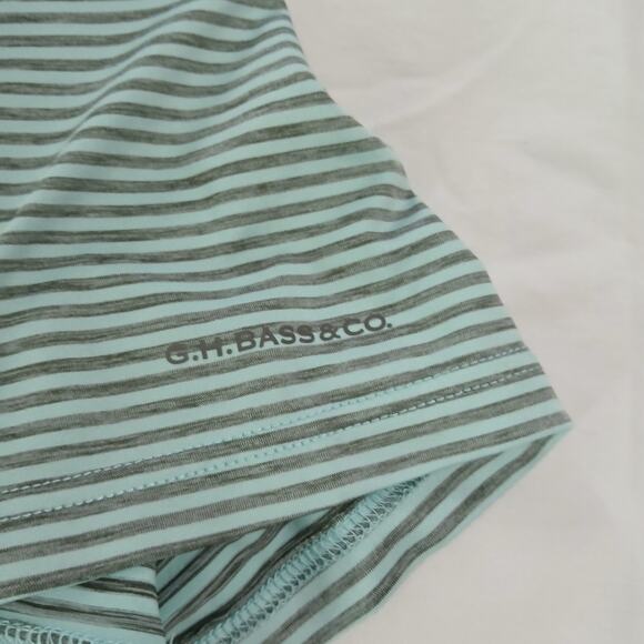 set of 2 Polo Shirts Xl/Med Short-sleeved Under Armour/GH Bass Striped easy care - Picture 8 of 16